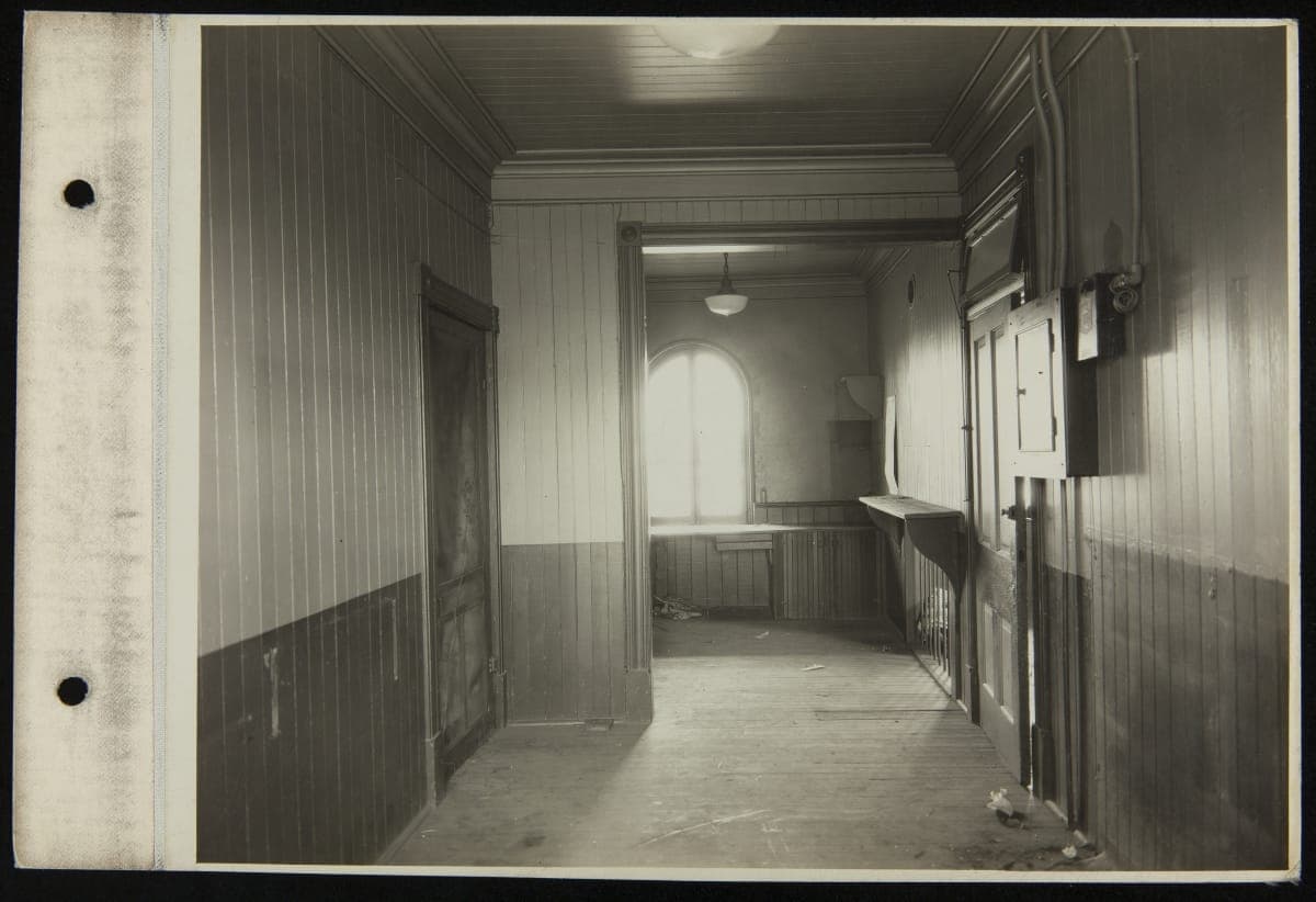 Interior of Smiths Creek Depot at its Original Site, Smiths Creek, Michigan, April 1929