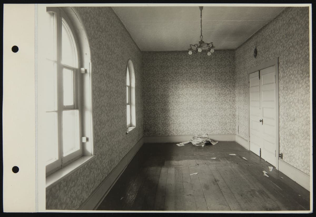 Interior of Smiths Creek Depot at its Original Site, Smiths Creek, Michigan, April 1929