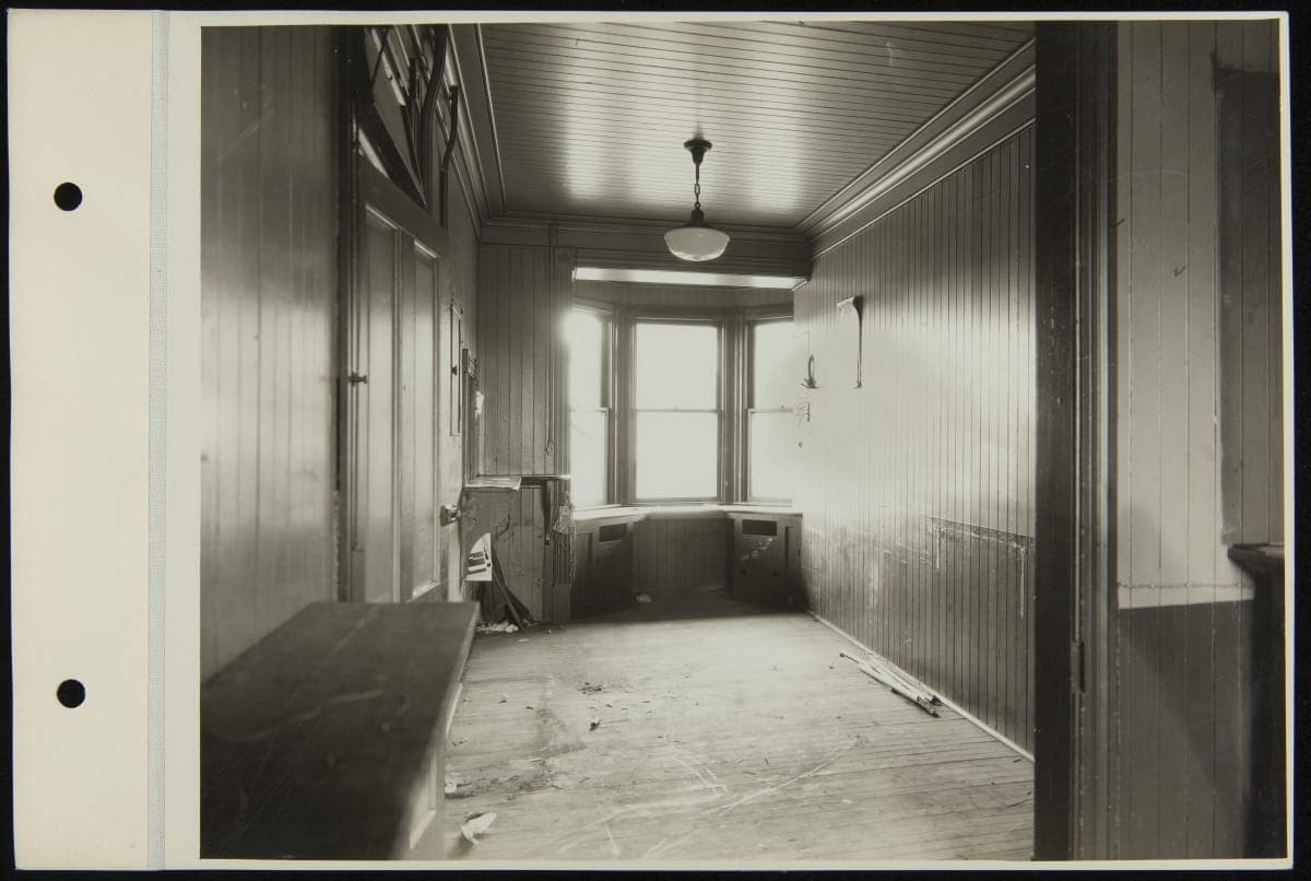 Interior of Smiths Creek Depot at its Original Site, Smiths Creek, Michigan, April 1929
