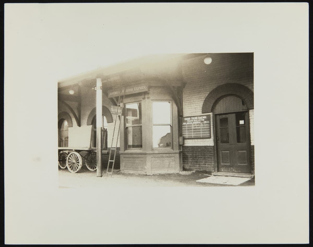 Exterior of Smiths Creek Depot at its Original Site, Smiths Creek, Michigan