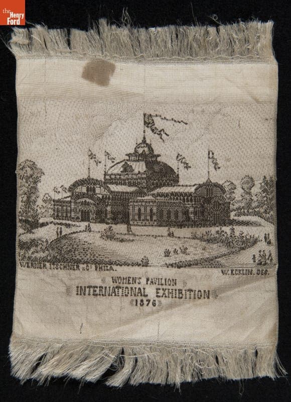 Commemorative Bookmark, "Women's Pavilion International Exhibition," 1876