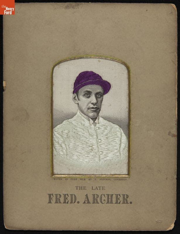 Stevengraph Portrait, "The Late Fred. Archer," 1886