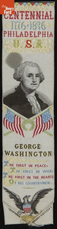 Stevengraph Bookmark, "Centennial," 1876