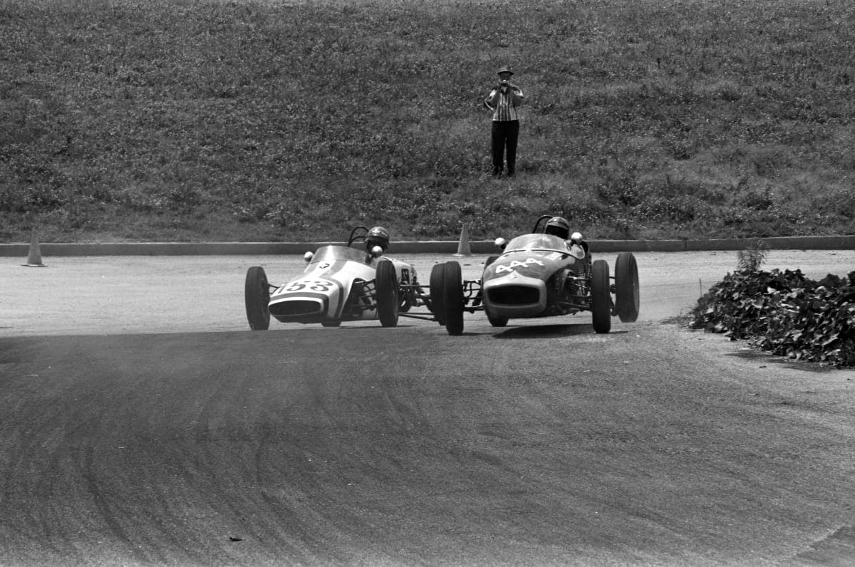 Lotus Race Cars at Pomona Road Races, July 1962