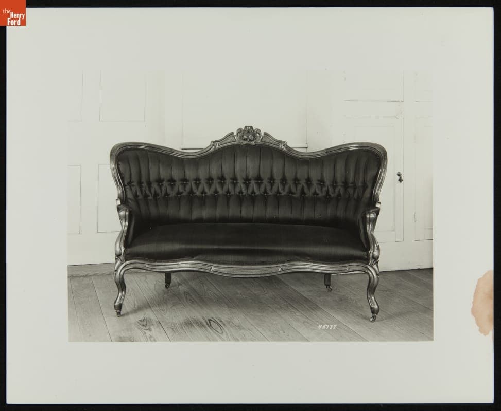 Sofa Photographed in Edison Homestead, Greenfield Village, August 1939