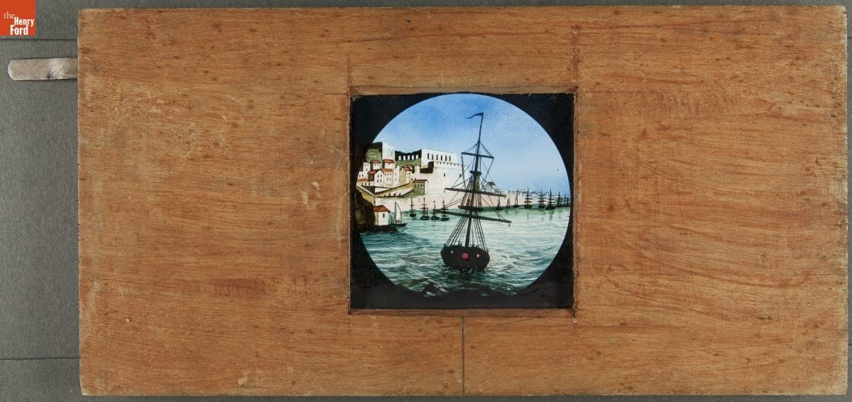 Mechanical Lantern Slide, Malta, Swaying Ship, 1860-1900