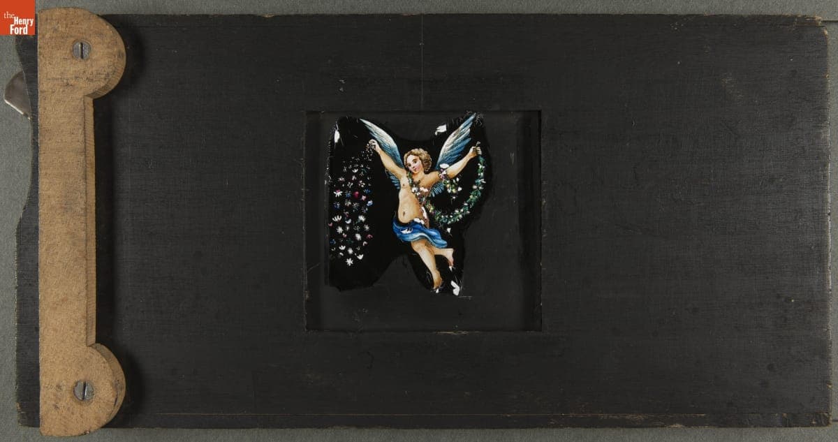 Mechanical Lantern Slide, "The Birth of Flowers," 1860-1900