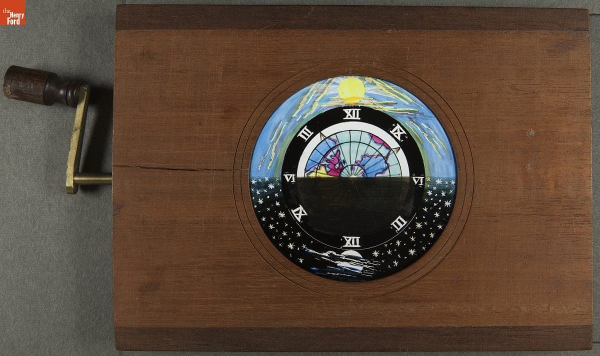 Mechanical Lantern Slide, Night and Day on Earth, 1860-1900