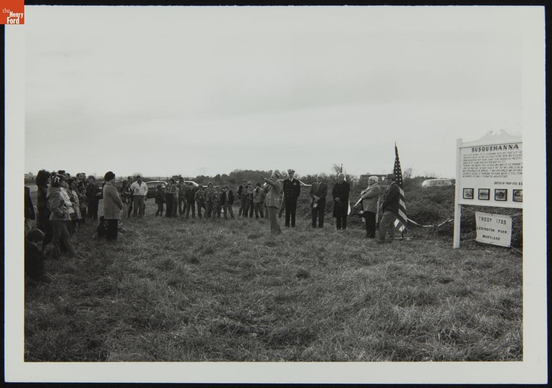 Dedication of the Susquehanna Marker Erected by Boy Scout Troop 1789 of Lexington Park, Maryland, 1976