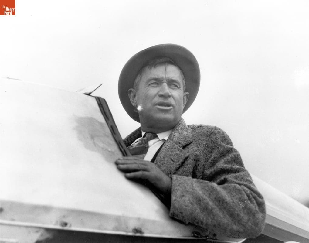 Will Rogers in Ford Flivver #1 Airplane, 1927