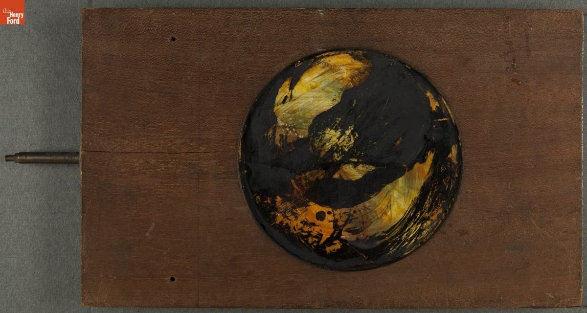 Mechanical Lantern Slide, "Mount Vesuvius," 1860-1900