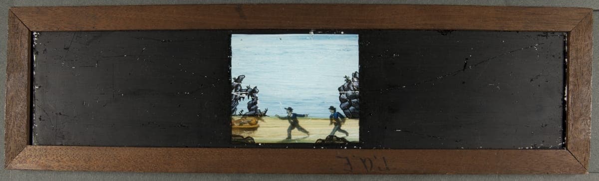 Magic Lantern Slide Titled "Smugglers Cave," 1880-1910