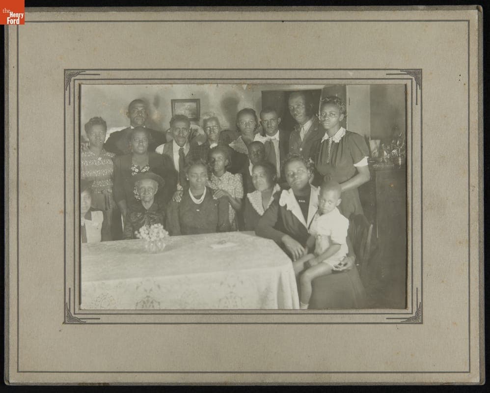 African American Family at Memorial Service, circa 1925