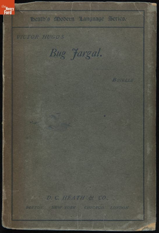 Book Used by the Wright Family, "Bug-Jargal," 1897