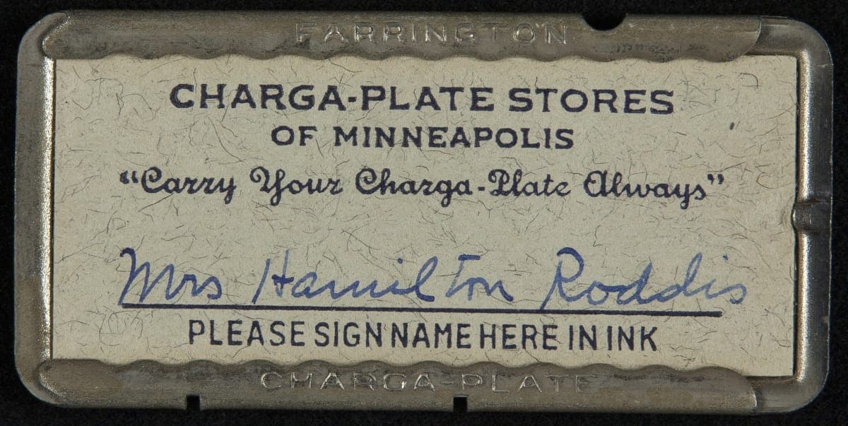 Charga-Plate Stores of Minneapolis Credit Card, circa 1950