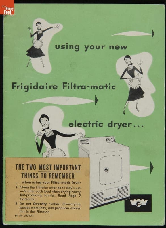 Frigidaire Filtra-matic Electric Dryer Owner's Manual, 1953
