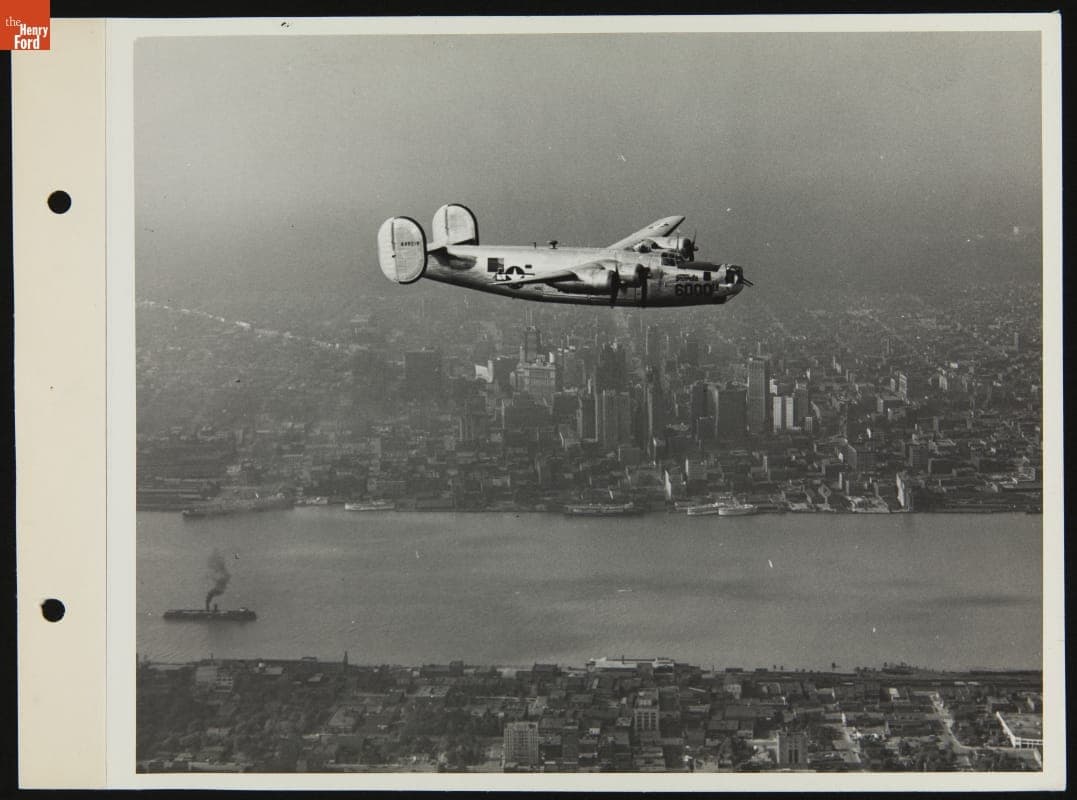 6000th Ford B-24 in Flight over Windsor, Canada, September 13, 1944