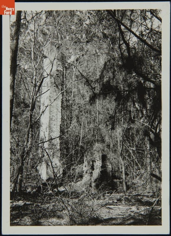 White Hall Plantation Chimney Ruins, circa 1920