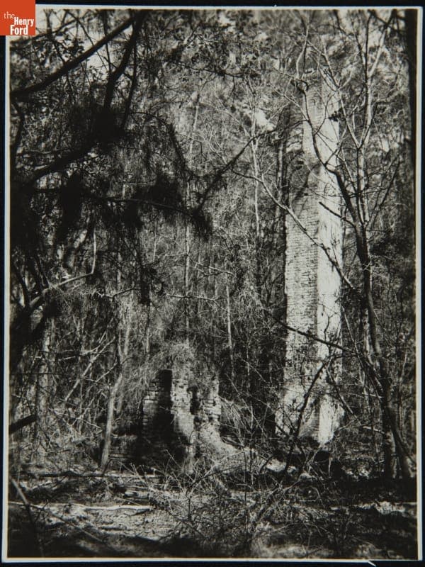 White Hall Plantation Chimney Ruins, circa 1920