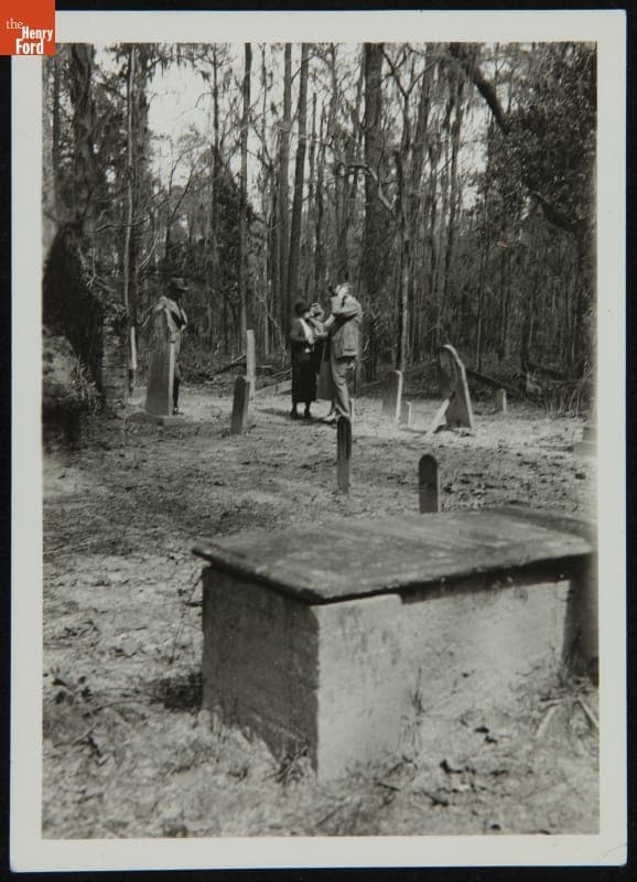 People Visiting White Hall Cemetery, circa 1940