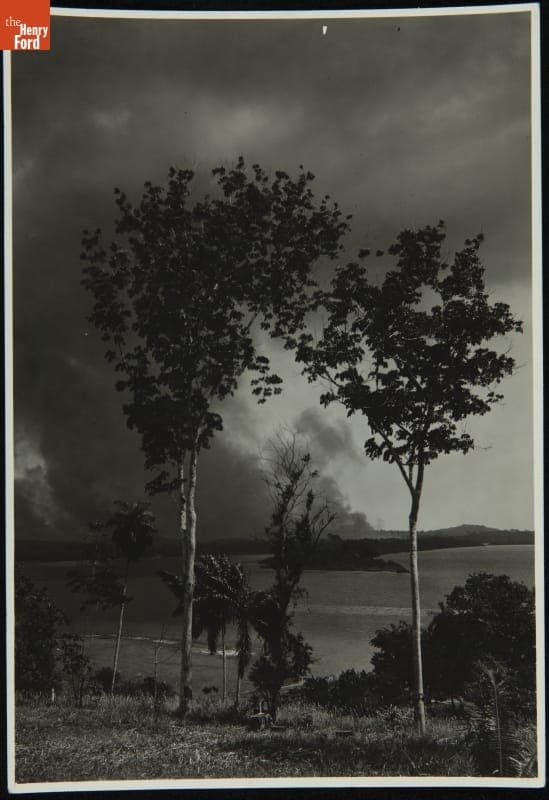 Burning Felled Trees, Fordlandia Rubber Plantation, Brazil, 1933