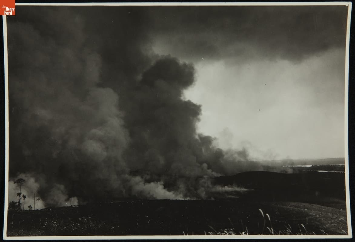 Burning Felled Trees, Fordlandia Rubber Plantation, Brazil, 1928-1934
