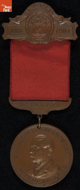 Grand Army of the Republic (G.A.R.) Department of Michigan 29th Annual Encampment Badge, 1907
