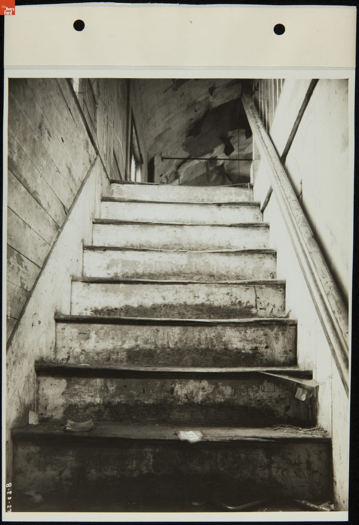 Staircase inside the J.R. Jones General Store at its Original Site, 1927