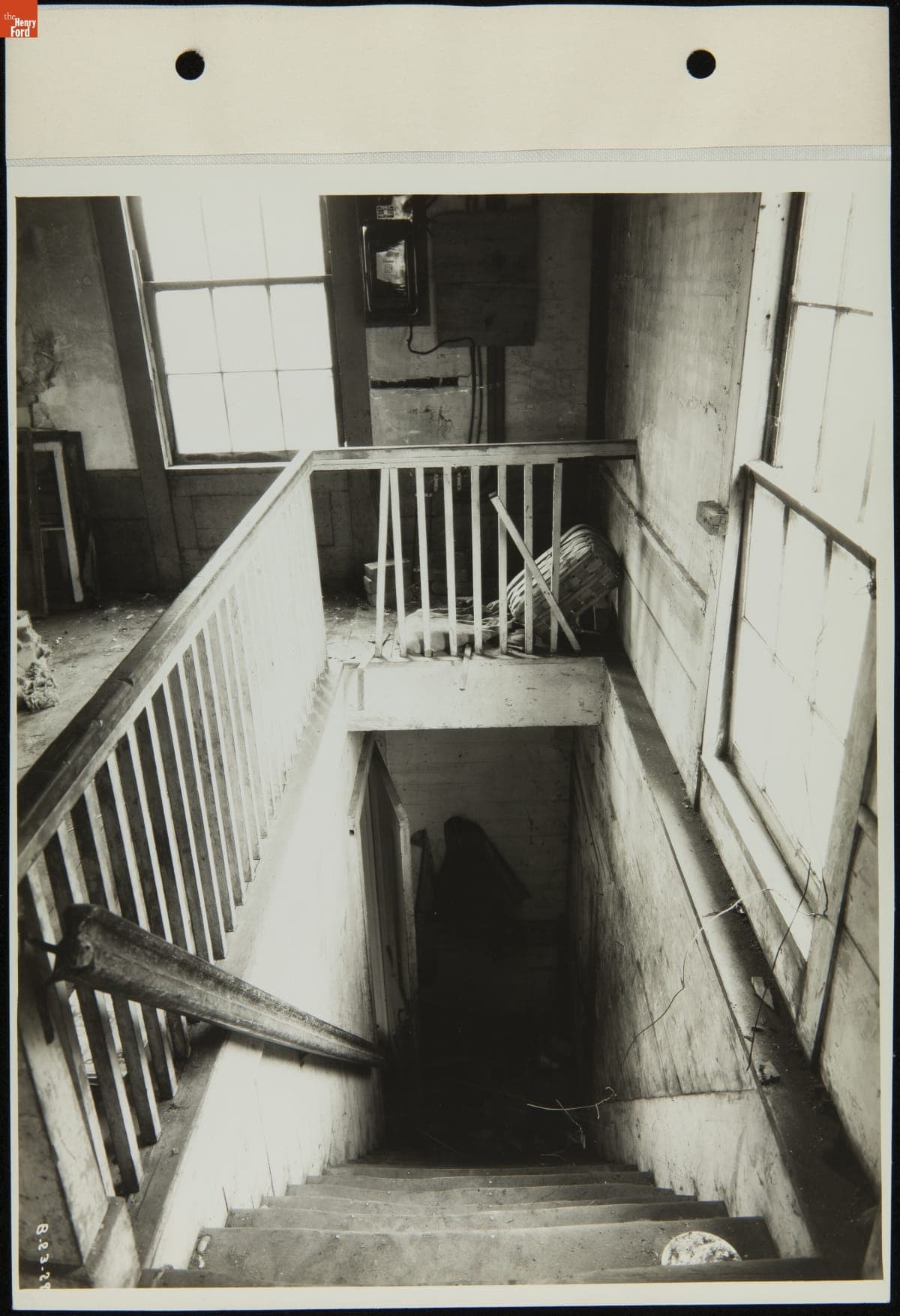 Staircase inside the J.R. Jones General Store at its Original Site, 1927