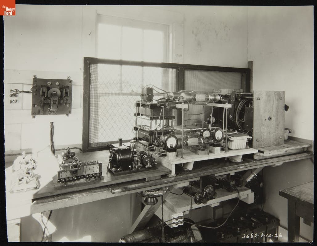 Equipment Inside the Radio Beacon Station Building at Ford Airport, September 10, 1926