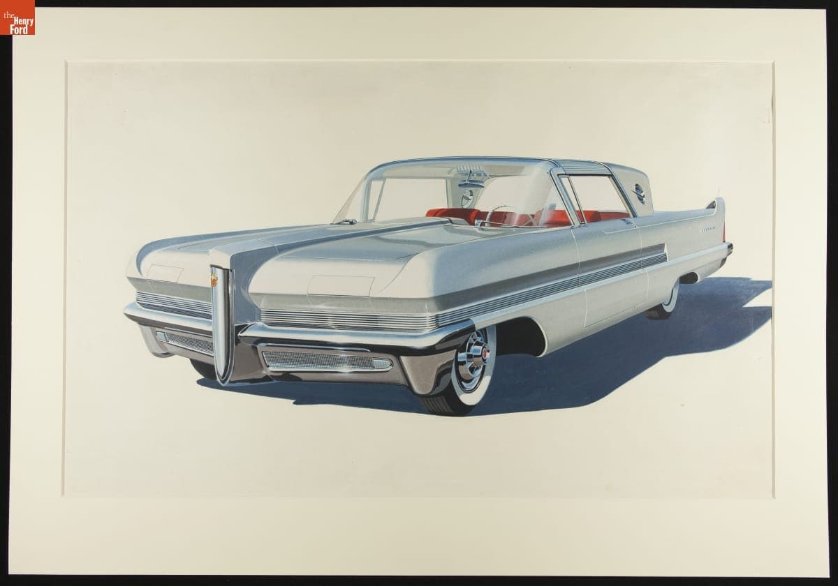 Packard Predictor Showcar Final Design Rendering by William M. Schmidt, 1955