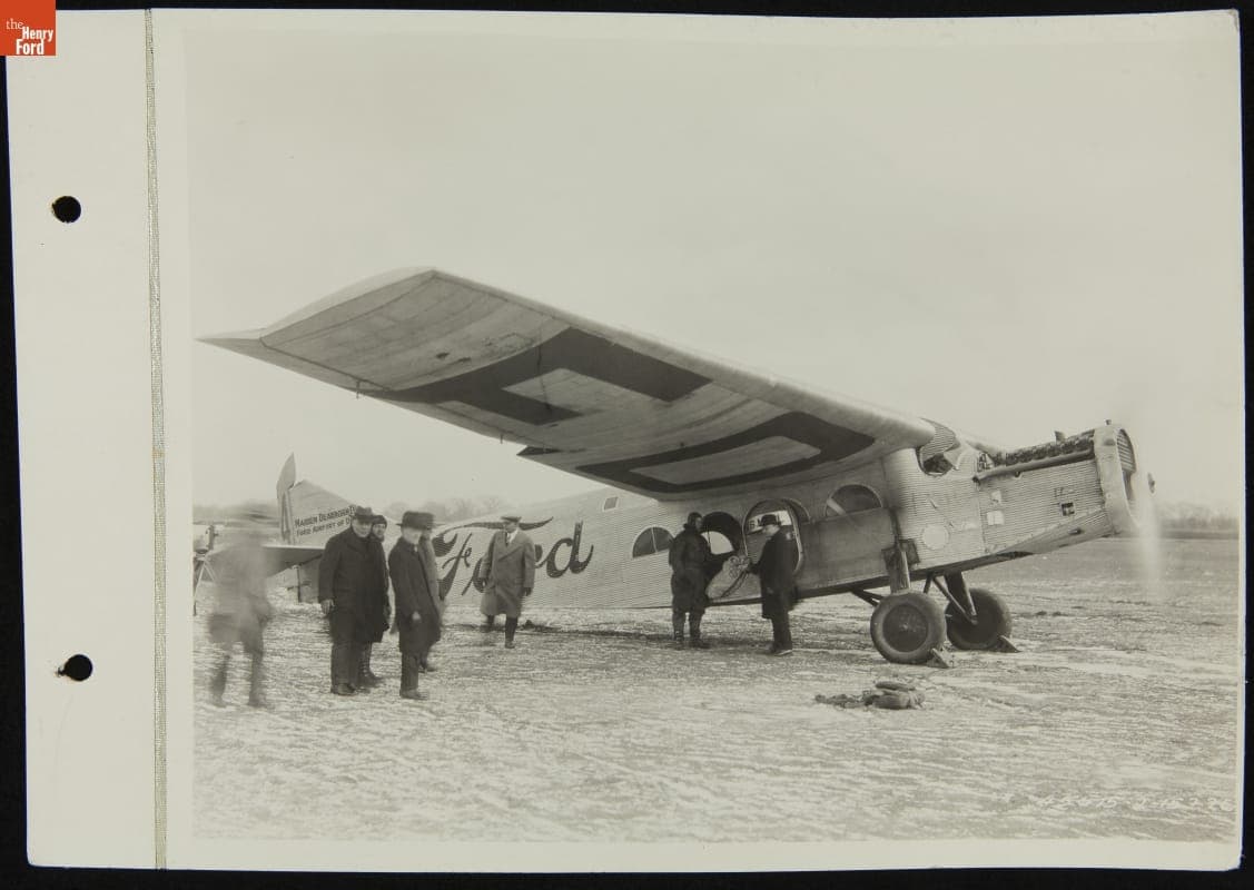 Stout Air Transport 2AT-5 before First Contract Air Mail Flight (CAM-6), Detroit to Cleveland, February 15, 1926