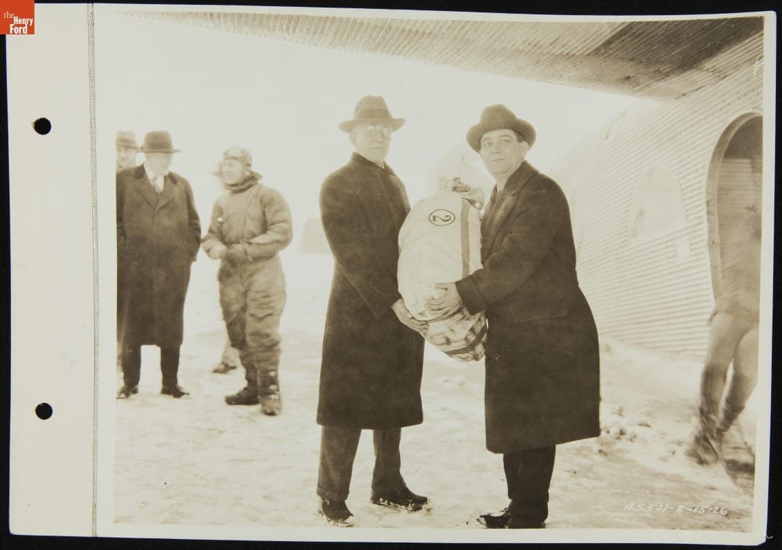 Mail Delivery from the First Contract Air Mail Flight (CAM-6), Detroit to Cleveland, February 15, 1926