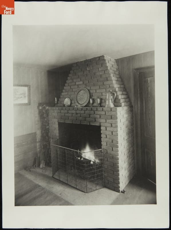 Fireplace in Everyday Parlor inside Ford Home (Henry Ford's Birthplace), 1923