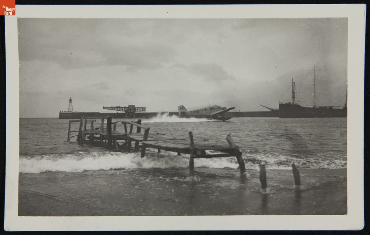 Lilli Dillenz's Junkers D-1230 Seaplane Lands in the Bay of Horta, Azores, 1927