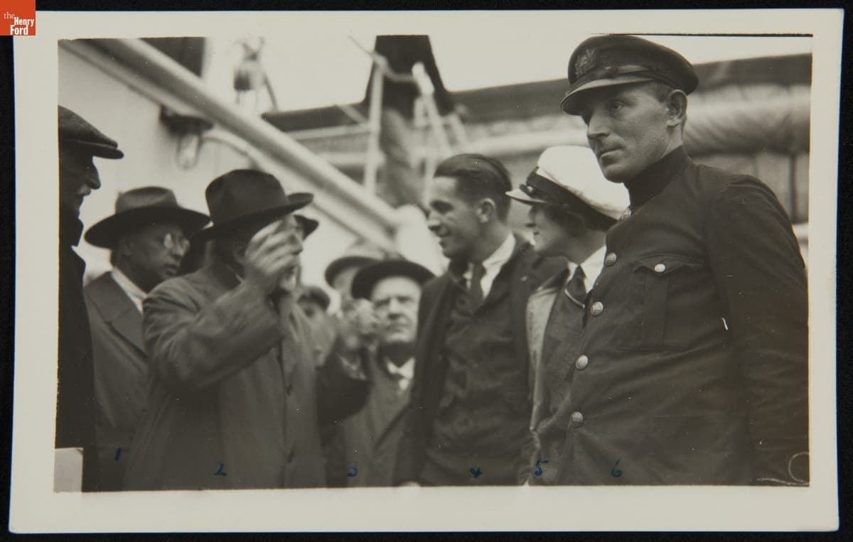George Haldeman and Ruth Elder after Their Rescue, Horta, Azores, October 1927