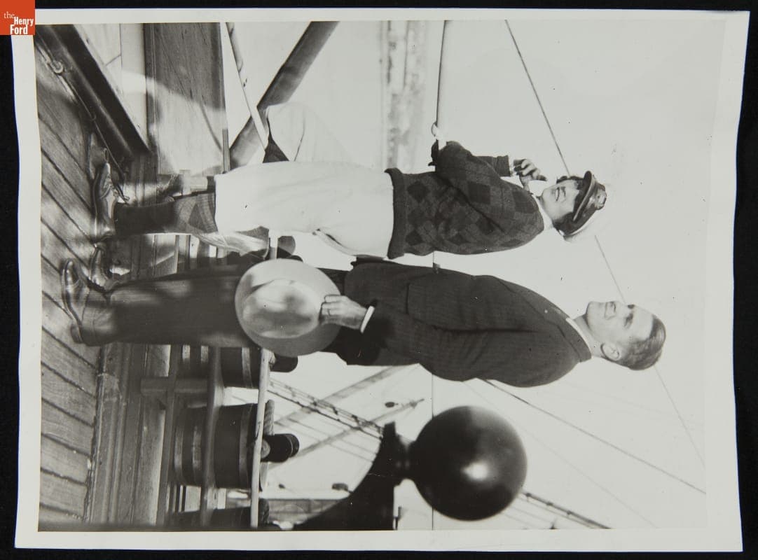 Ruth Elder and George Haldeman aboard the Mail Ship "Lima," October 25, 1927