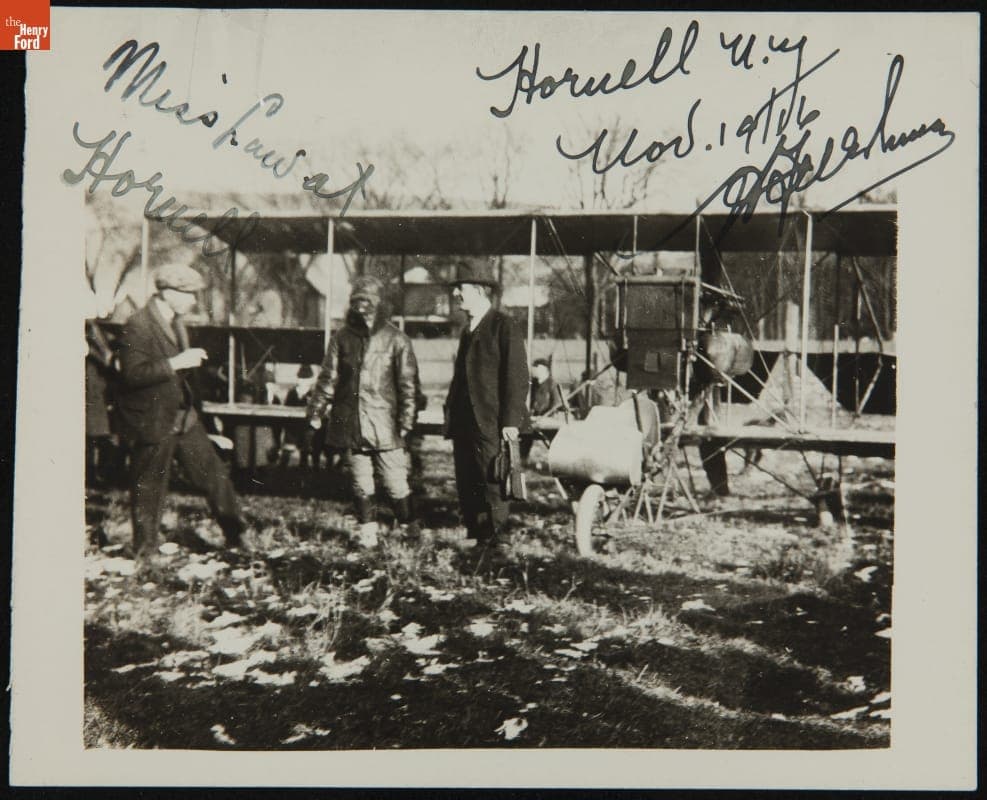Ruth Law with her Curtiss Pusher in Hornell, New York, 1916