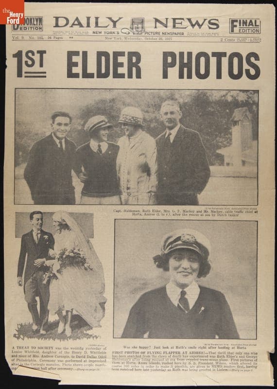 "1st Elder Photos," Rescue of Fliers Ruth Elder and George Haldeman, October 1927
