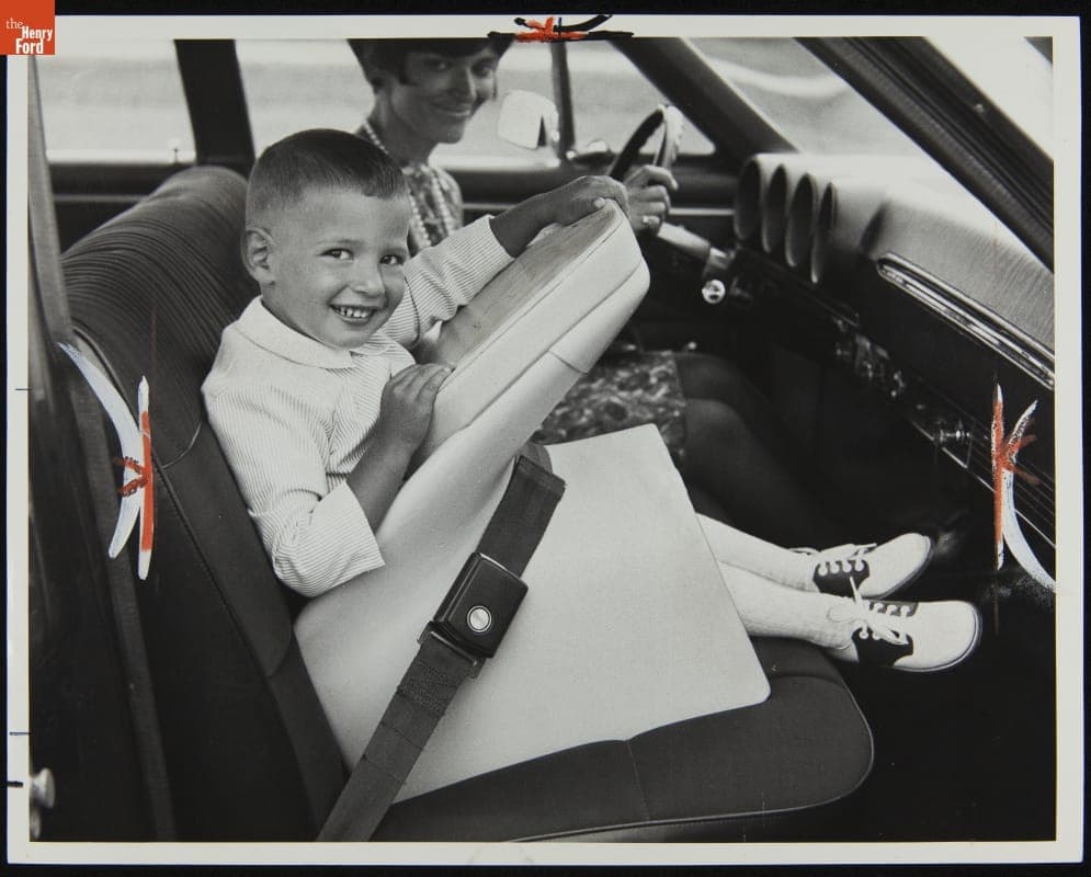 Boy Seated in Ford Motor Company "Tot-Guard," 1967