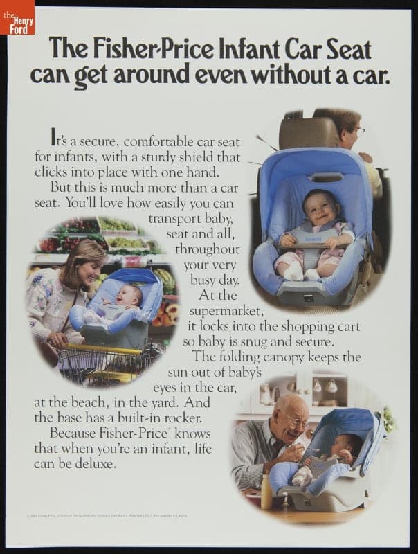 "Fisher-Price Infant Car Seat Can Get Around Even Without a Car," 1988