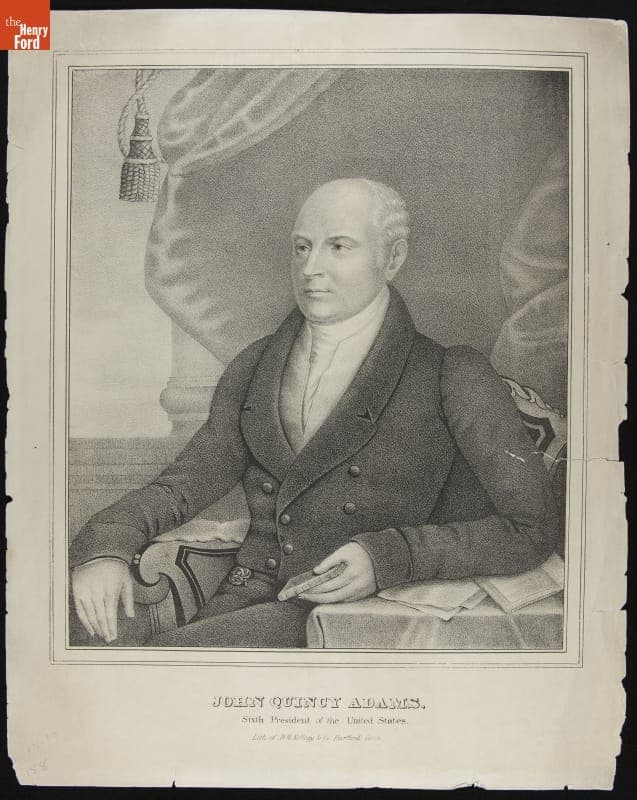 Lithograph, "John Quincy Adams, Sixth President of the United States," 1830-1840