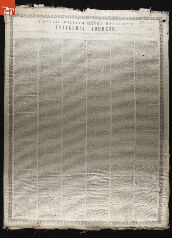 "General William Henry Harrison's Inaugural Address," 1841