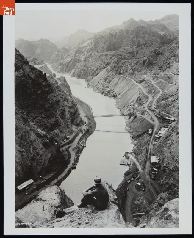 Upper Rim of the Colorado River Canyon at Hoover Dam Construction Site, 1933