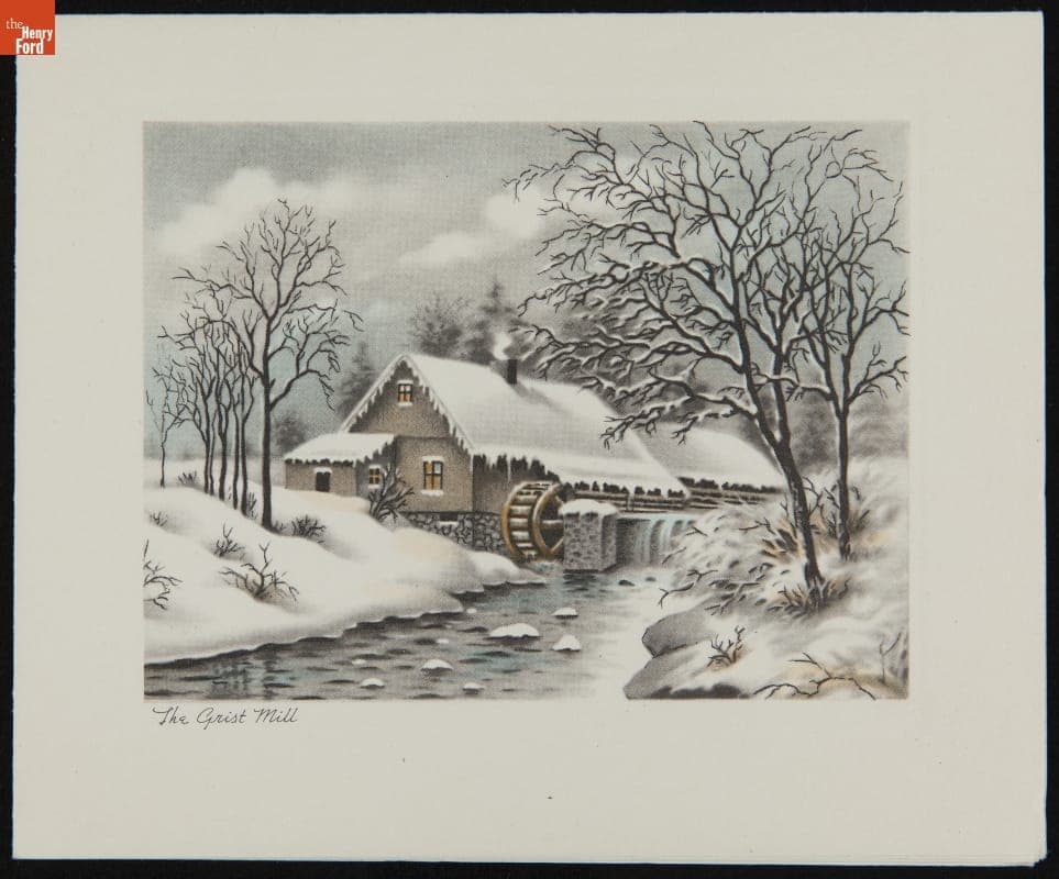 Christmas Card, "The Grist Mill," 1943