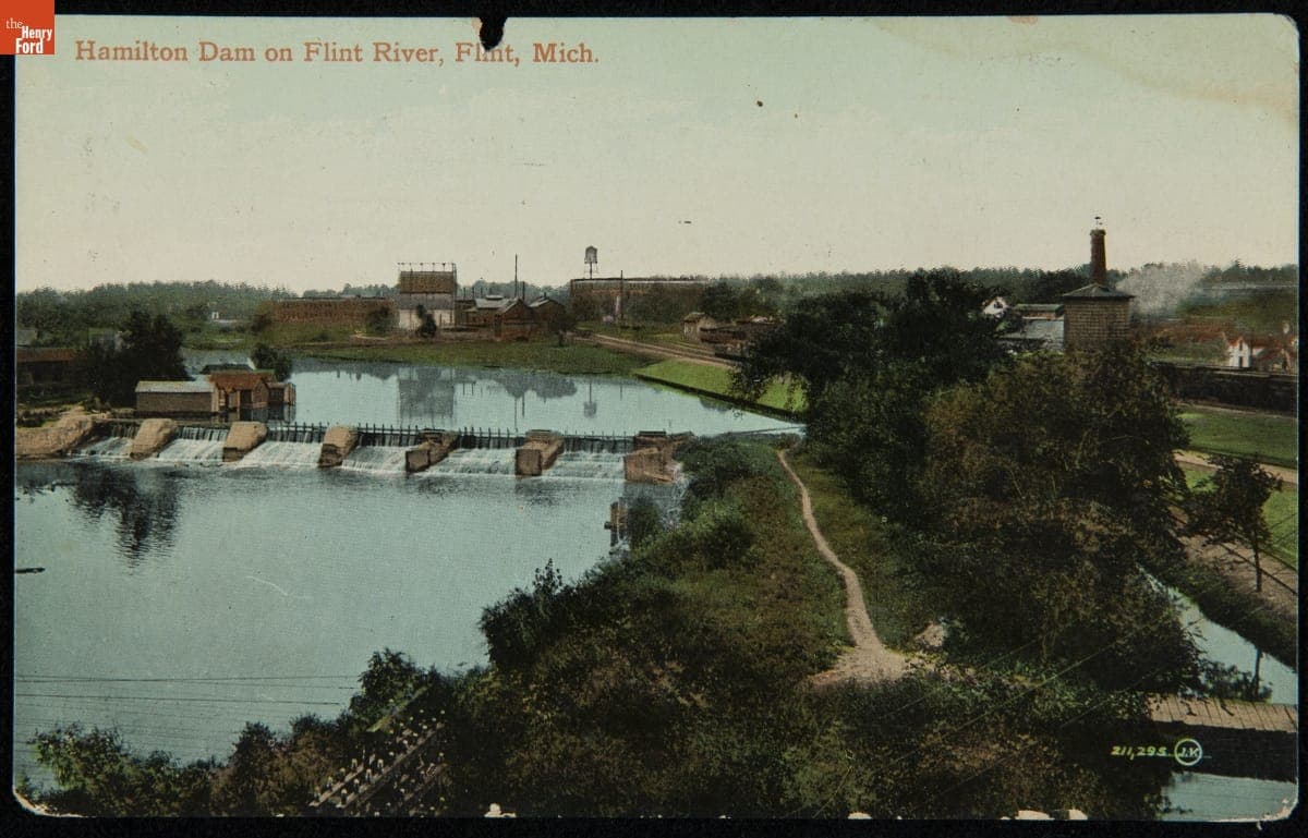 Hamilton Dam on the Flint River, Flint, Michigan, 1908-1917