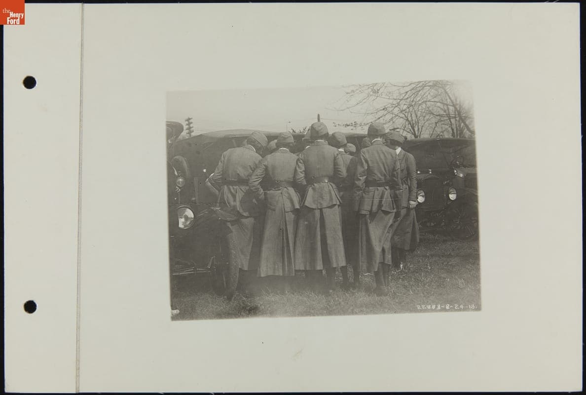 Red Cross Workers Training with a Ford Military Ambulance at the Highland Park Plant, August 1918