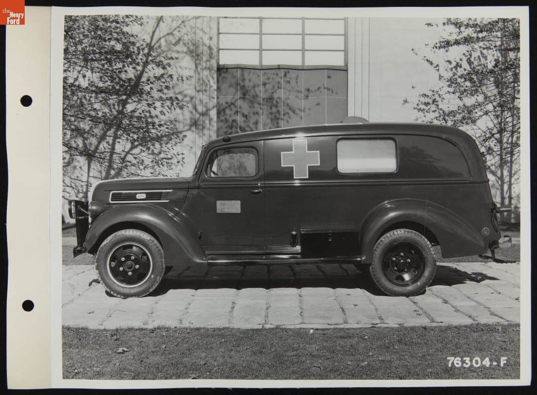 New 1942 Ford Ambulance Built for the Michigan Canadian Club to Donate to the War Effort, November 3, 1941