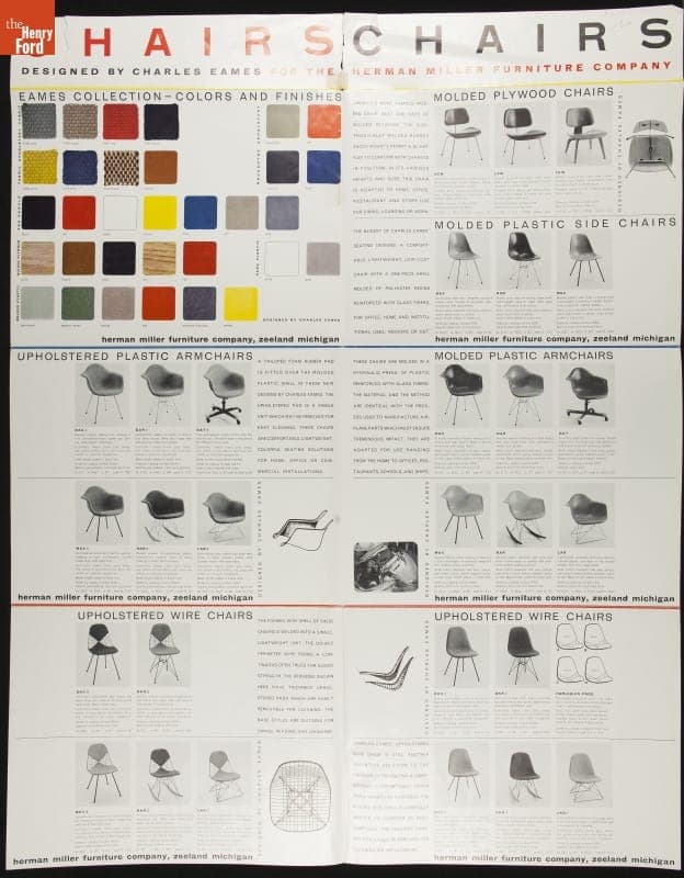 Sales Brochure, 1954, "Chairs Designed by Charles Eames for the Herman Miller Furniture Company"