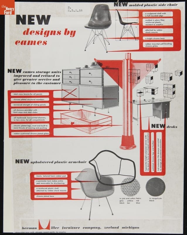 Herman Miller Advertisement, "New Designs by Eames," circa 1953